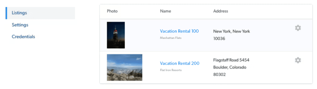 Screenshot of RemoteLock Displaying Guesty Listings